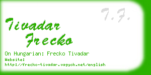 tivadar frecko business card